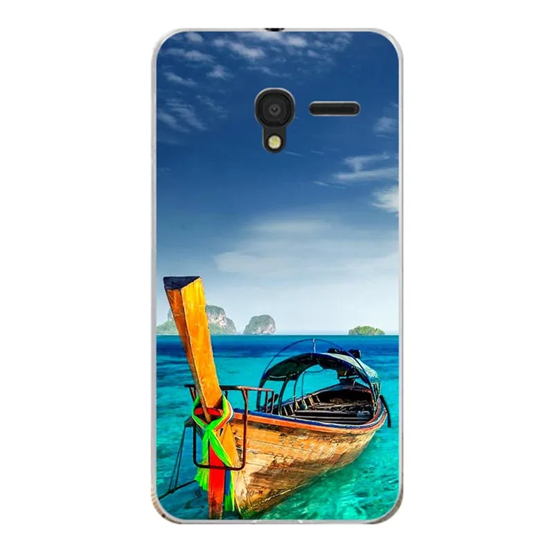 A108 Модный чехол с мультипликационным принтом для ALCATEL One Touch Pixi 3 4," 5017 5019 5019D, сумка для телефона с изображением кота, пейзажа, мягкий силиконовый чехол - Цвет: A108
