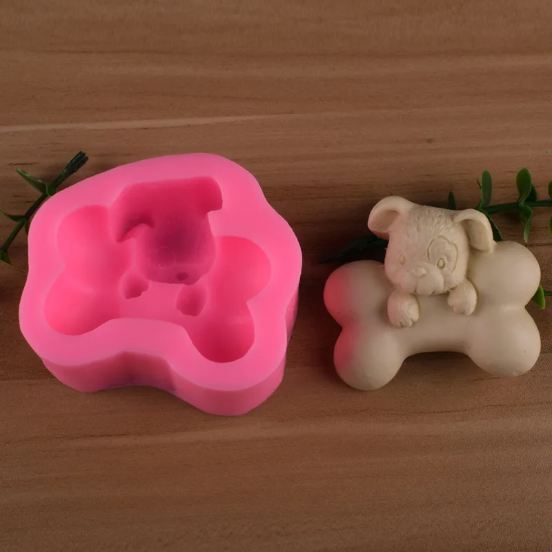 Силиконовая форма для торта в форме милой собаки 3d мыла шоколадные формы помадки