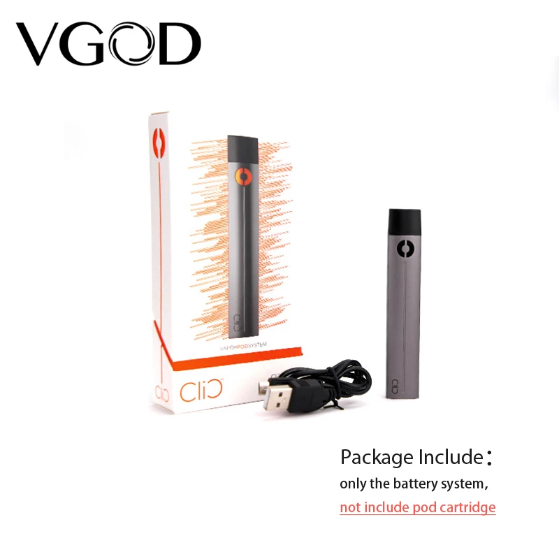 Оригинальный VGOD Clic Vapor аккумулятор система перезаряжаемый 350 мАч контроль