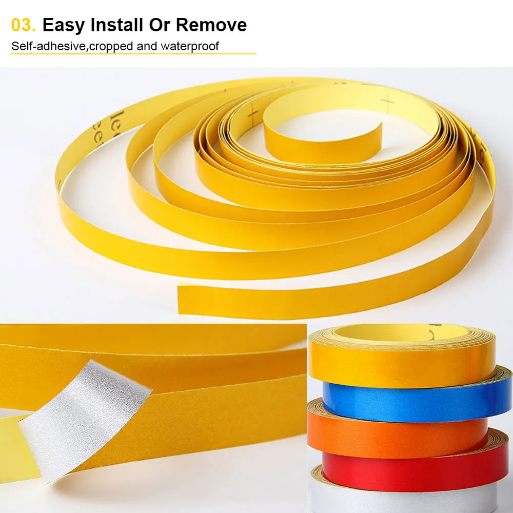 5 метров украшение автомобиля мотоцикла Светоотражающая предупреждающая лента