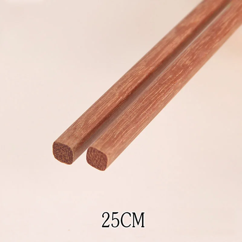Fashion 1Pair Handmade Natural Bamboo Wood Chopsticks Beech Chinese Ironwood Tableware Sandal Food Stick Door Frame Reusable