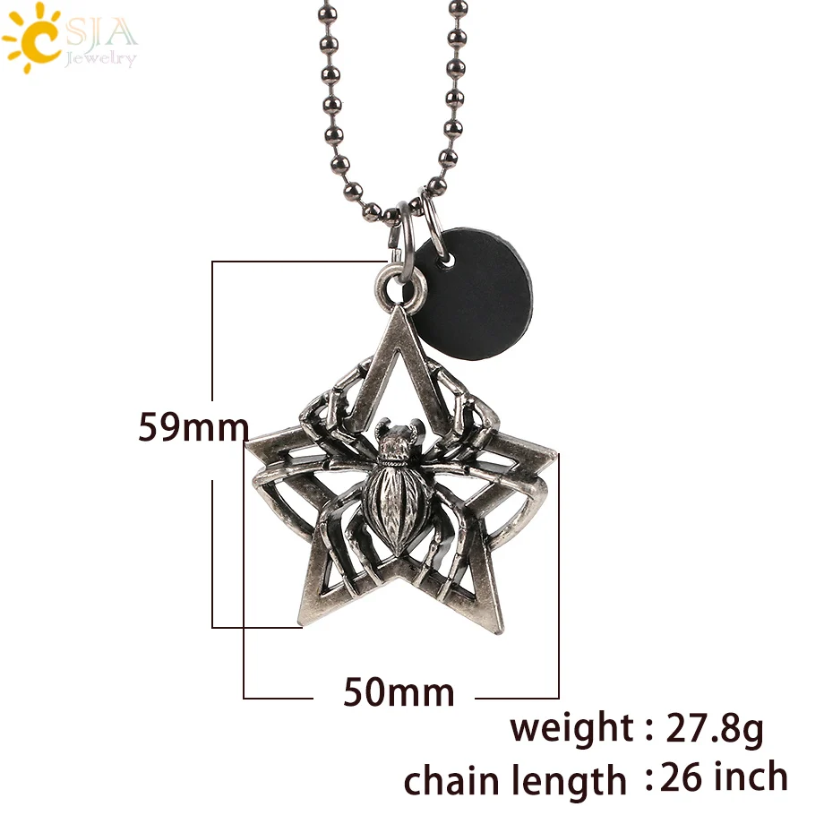 CSJA 2017 женские и мужские ювелирные изделия для панков Длинные ожерелья модная 3D