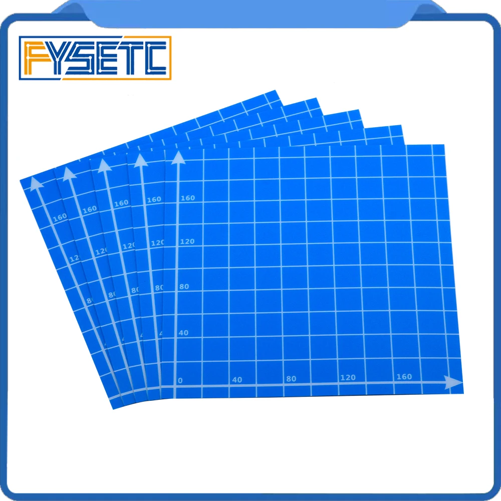 

4pcs 220x220mm Build Sheets Blue Frosted Heated Bed Sticker Printing Form Grid Build Plate Tape for Anet A6 A8 Ender-3