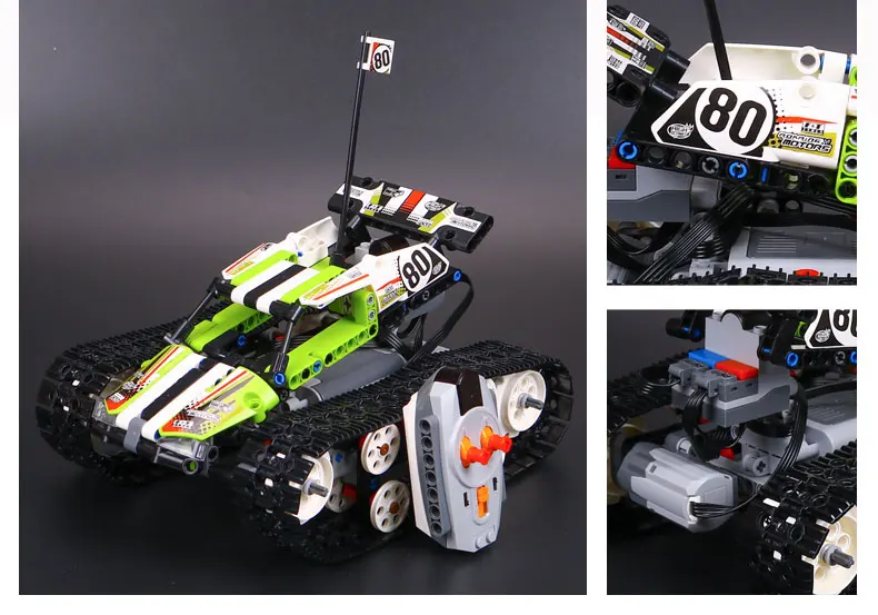 20033 Technic серия совместима с 42065 RC трек дистанционного управления гоночный автомобиль набор Дети строительные блоки кирпичи подарок