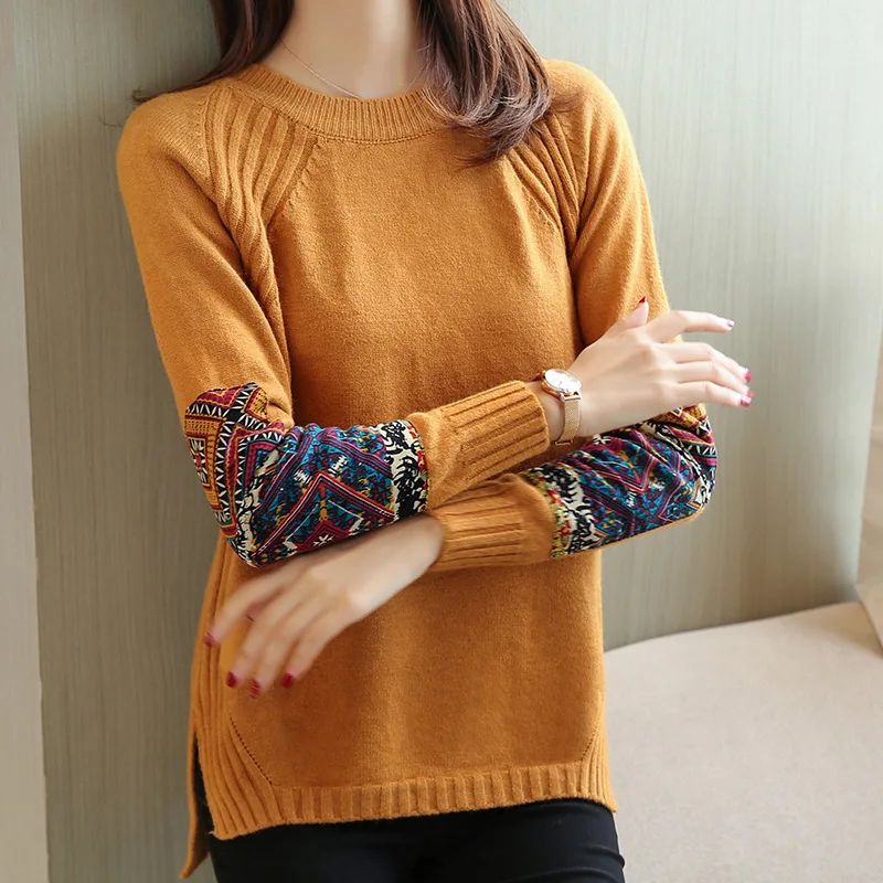 2018 Autumn winter women sweaters and pullovers korean long sleeve casual sweater for solid knitted jumpers mujer | Женская одежда
