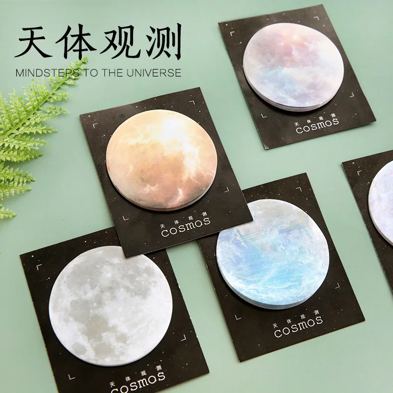 

1pc New Planet Moon,Earth,Mars Self-Adhesive Memo Pad Sticky Notes Bookmark School Office Supply Stationery Paper