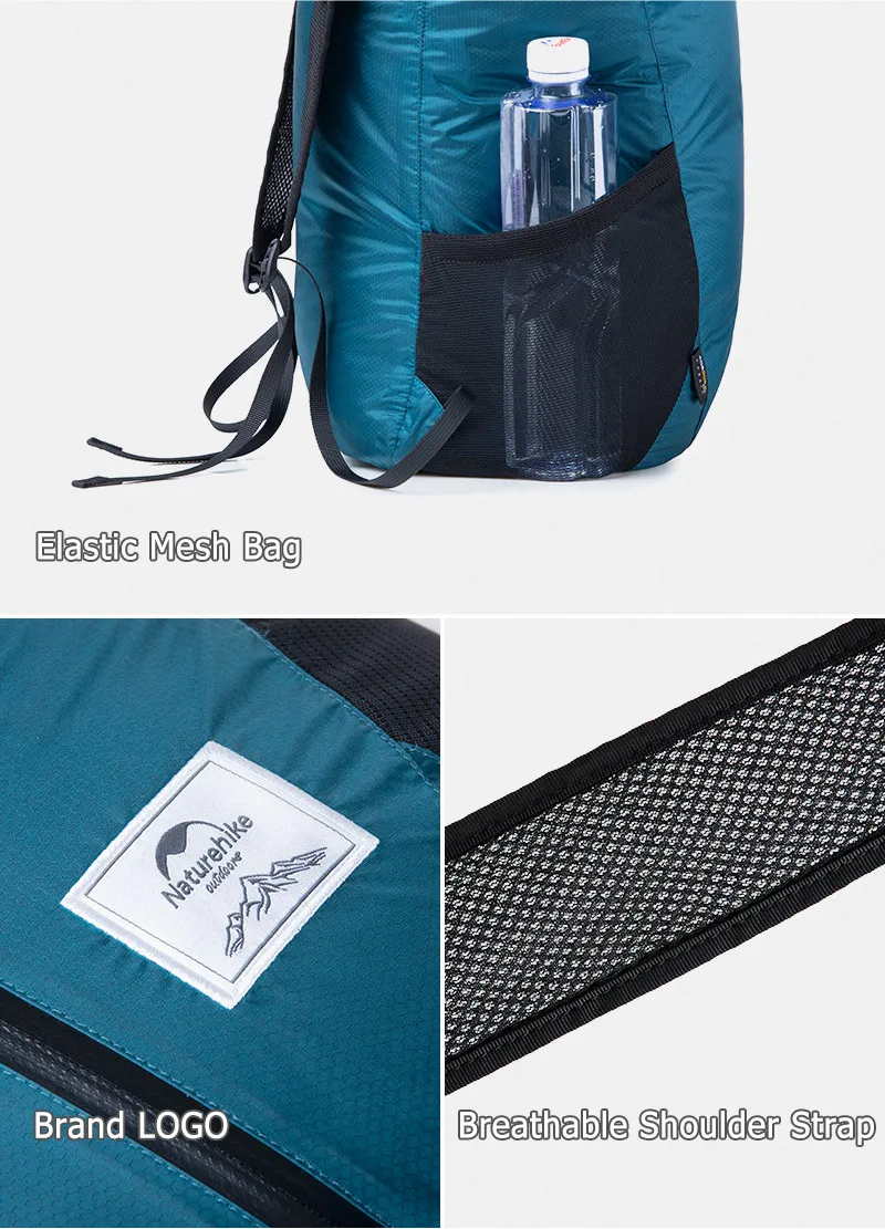Naturehike 25L походная сумка 30D Нейлоновая Ткань сумка для бега 160 г Сверхлегкий складной водонепроницаемый рюкзак для путешествий Спортивные походные сумки