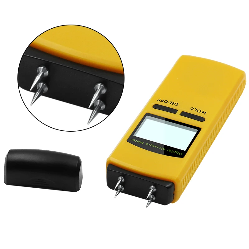 Digital Induction Wood Moisture Meter 0~50% Tree Timber Content Tester 0-50C Thermometer Hygrometer LCD Backlight | Инструменты