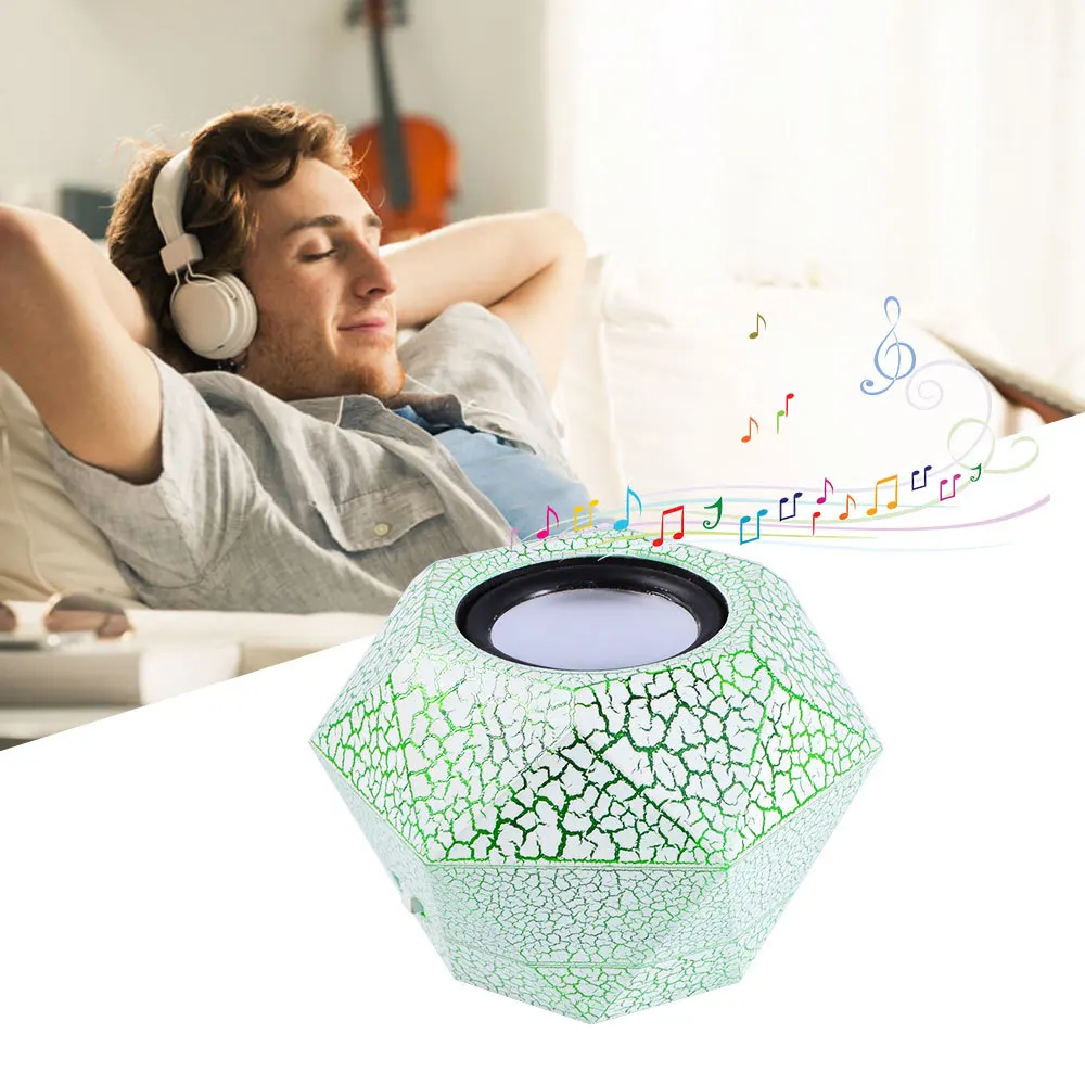 Mini Bluetooth Stereo Speakers Portable Wireless Small Cracked Diamond Music Loudspeaker 640 Support Calls/FM/AUX/TF/USB Drive |