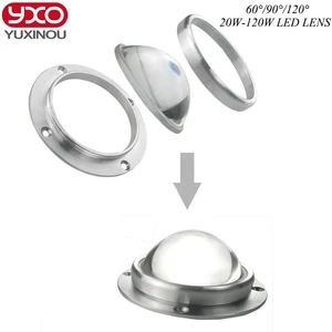 Коллиматор для объектива 20 Вт, 30 Вт, 50 Вт, 60 Вт, 90 Вт, 100 Вт, 120 Вт, 1 шт.лот, 67 мм Светодиодная линза + алюминиевое кольцо + 3 набора