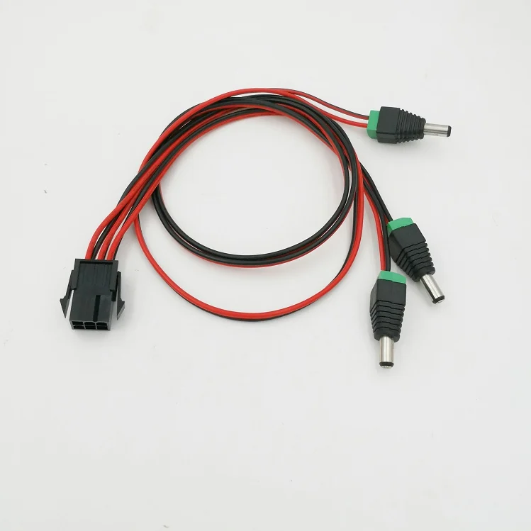 ATX PCI E Express 6pin до 3 * DC 5.5X2.1mm вилки Gridseed Mini 50 шт./лот|Компьютерные кабели и разъемы| |
