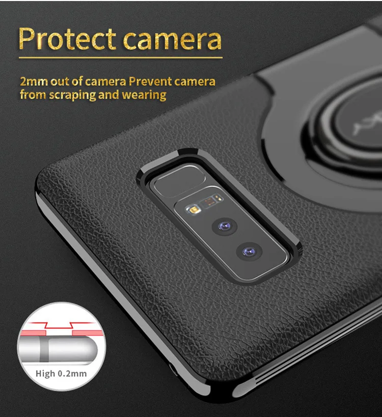 iPaky For Samsung Galaxy Note 8 Case Cover Soft Silicone + PC Stand Note8 N950F Armor Protective Shield |