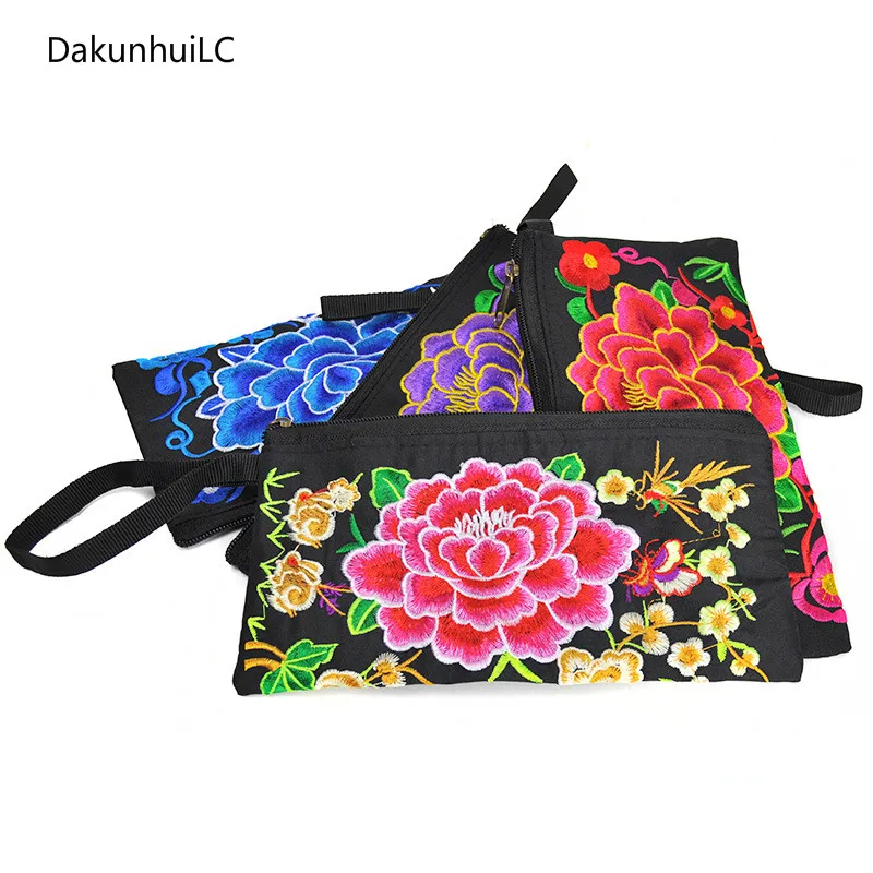 Женский этнический мини кошелек с вышивкой сумочка для рук мобильный телефон