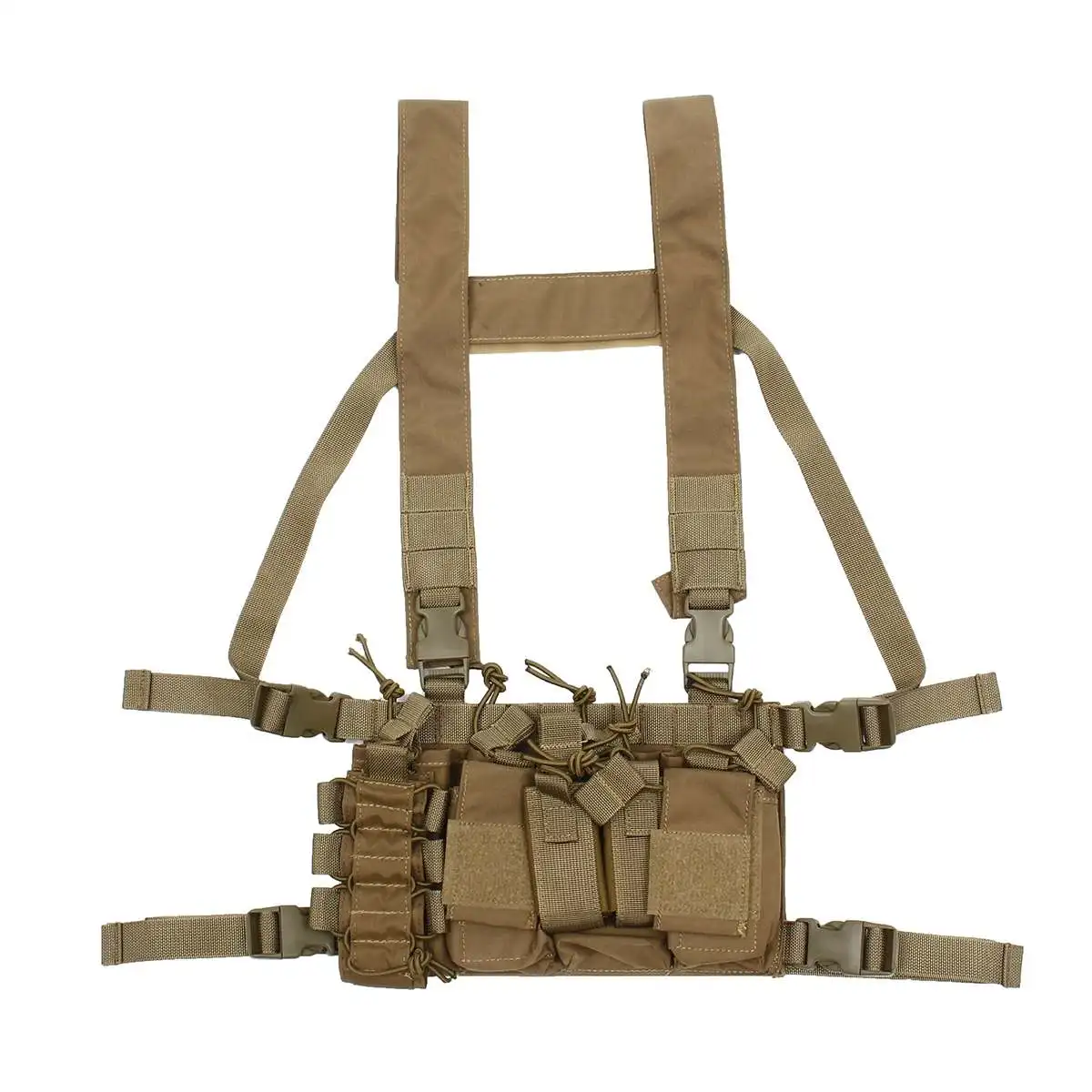 Coyote 52x65 см нейлоновая легкая нагрудная Установка микро боевое шасси тактический жилет Универсальный нагрудная установка охотничий жилет с 2 цветами - Цвет: Coyote