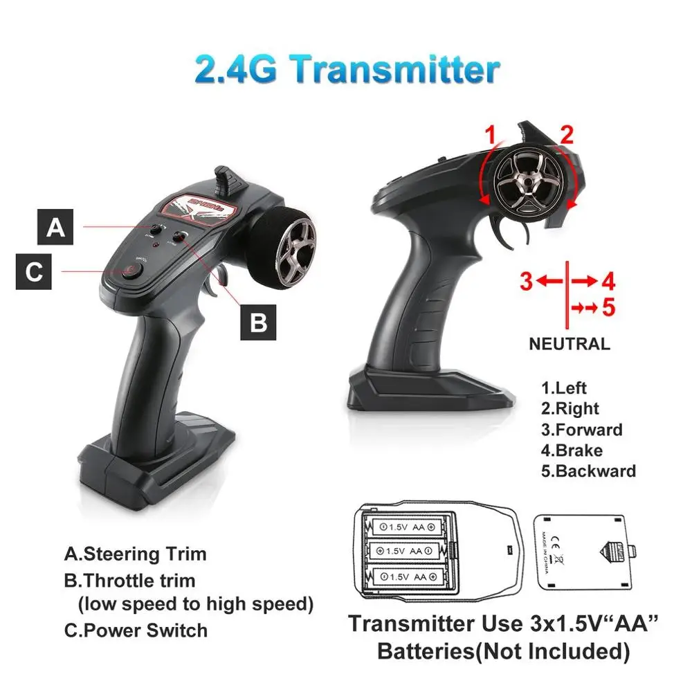 G173 1/16 2 4G 4WD независимая подвеска 40 км/ч высокоскоростной гоночный автомобиль