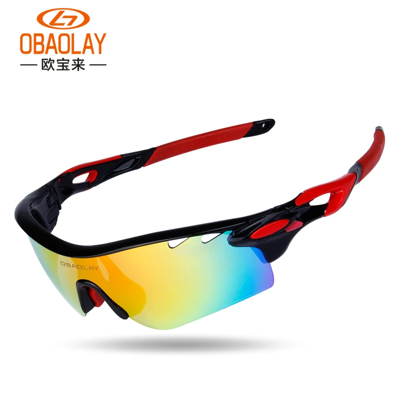 Obaolay 2016 Новинка Открытый Спорт Поляризованные TR-90 MTB Защита для глаз Очки 5