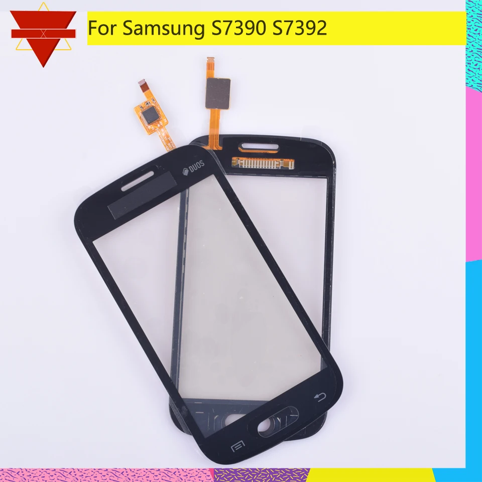 10Pcs\lot New S7390 Touch Panel for Samsung Galaxy Trend Lite 7392 GT-S7390 S7392 Screen Digitizer with flex cable | Мобильные