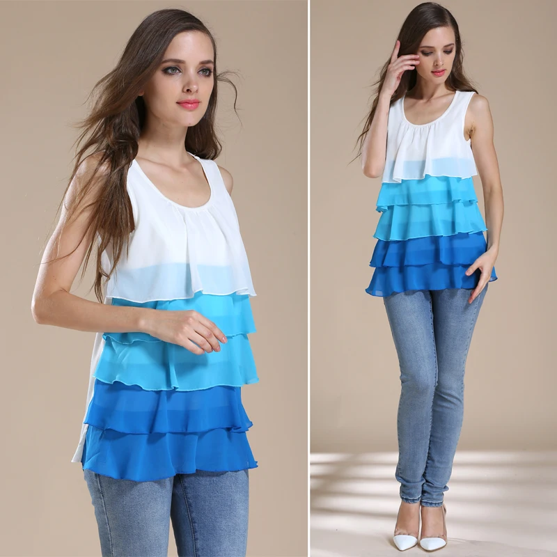 Многослойная Одежда для беременных шифоновая майка грудного вскармливания топ