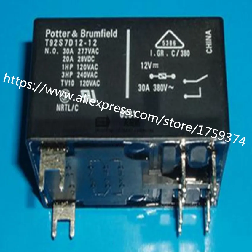 

Оптовая продажа 10 шт./лот T92S7D12-12 30A 6 футов реле