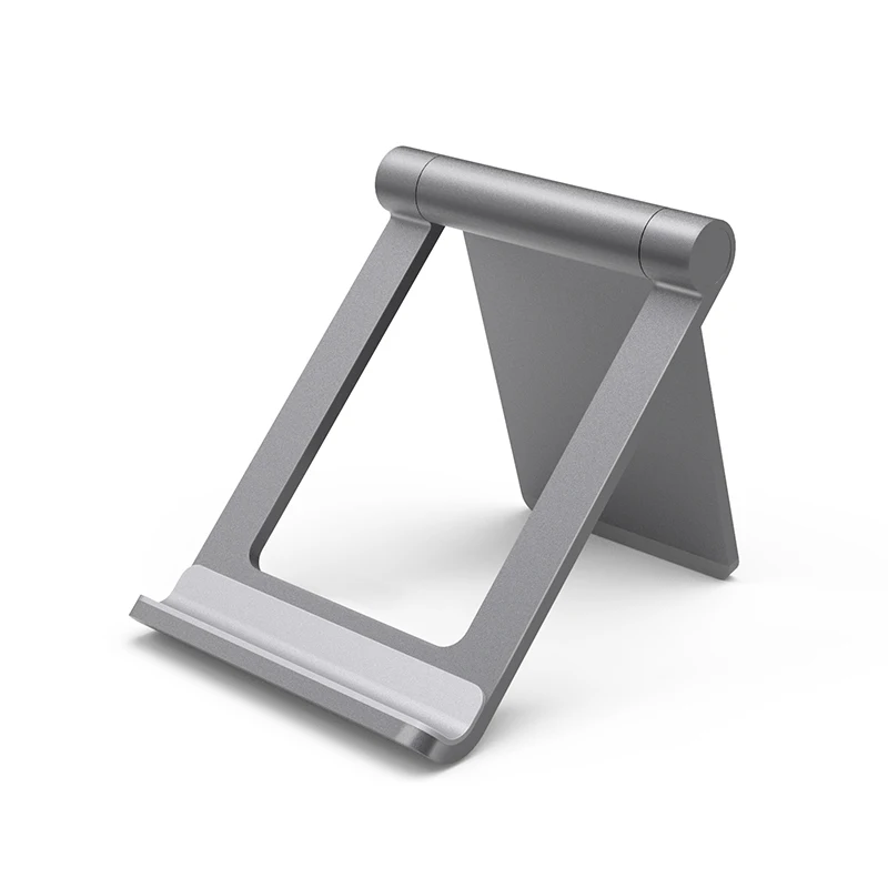 gray for foldable SeenDa складной держатель для телефона Подставка для iPhone Xs Max XR X Алюминиевый сплав Подставка для планшета стол держатель для сотового телефона для huawei Xiaomi - Цвет: gray for foldable