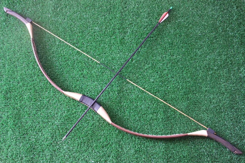 

Handmade Traditional Longbow Recurve Bow 45lb For Outdoor Archery Hunting Practice