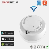 wireless wifi smoke detector fire smoke sensor home tuya smart life security app control