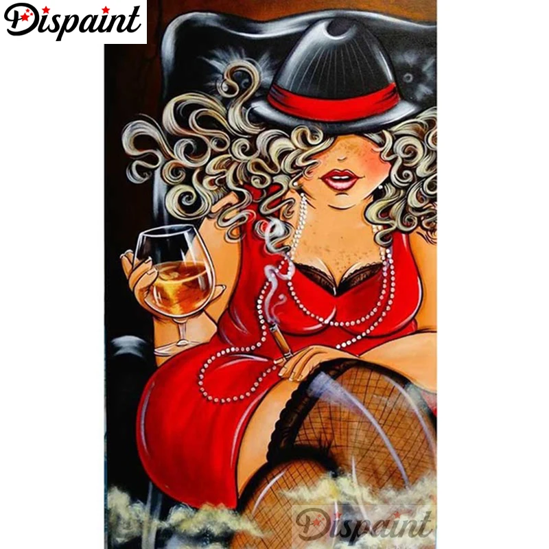 

Dispaint Full Square/Round Drill 5D DIY Diamond Painting "Cartoon beauty" 3D Embroidery Cross Stitch Home Decor Gift A06318