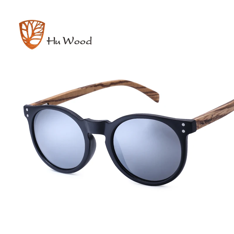 Hu Wood, брендовые, дизайнерские, модные, унисекс, солнцезащитные очки, поляризационные, зеркальное покрытие, солнцезащитные очки, круглые, мужские, очки для мужчин/женщин, GRS8003