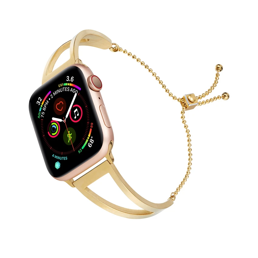 Для Apple Watch, версии 4 полосным 44 мм 40 мм, 38 мм, 42 мм, светильник модный металлический браслет Нержавеющая сталь ремешок для наручных часов iWatch, 4, версия 1, 2, 3, ремешок для наручных часов