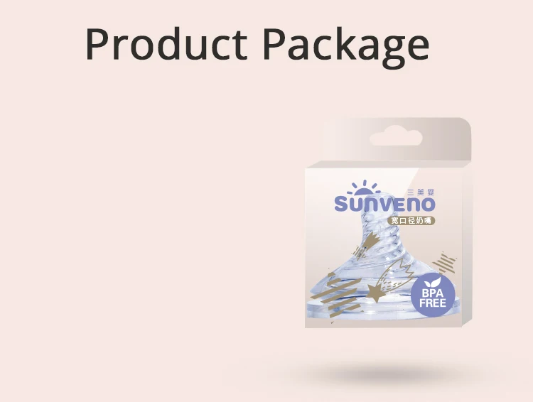 SUNVENO/соска для кормления детей, бутылочки для кормления, Детские Силиконовые сменные соски, Размеры S/M/L, детские соски для кормления грудью