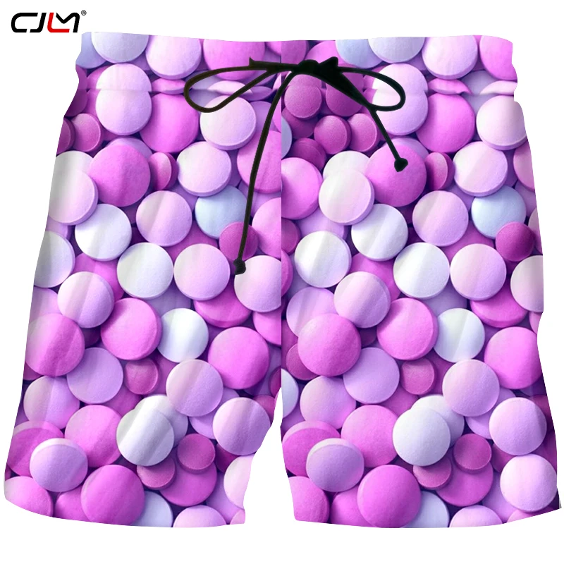 CJLM Модные мужские шорты 3D медицина сахар Смешные уличные бордшорты с принтом