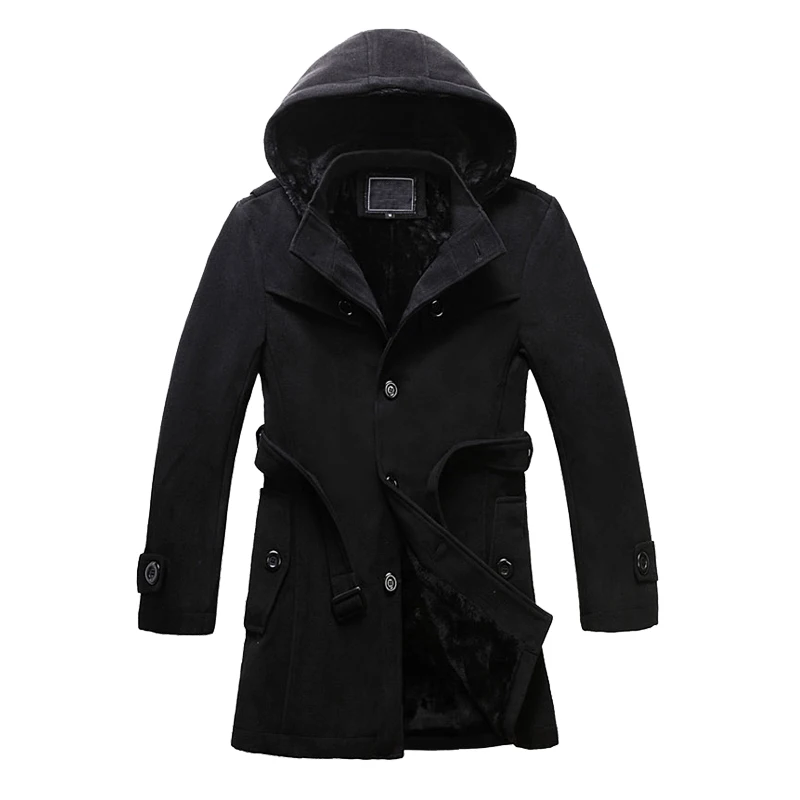 M 6XL новое осенне зимнее мужское утепленное пальто с флисовой подкладкой шерстяное толстовка пуговицами