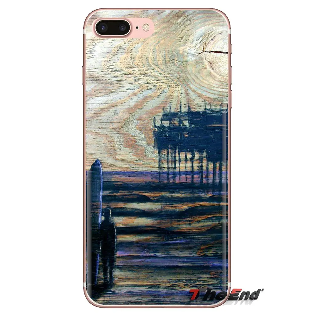 Surf Girl Art - силиконовый чехол для телефона Xiaomi Mi4, Mi5, Mi5S, Mi6, Mi A1, A2, 5X, 6X, 8, 9 Lite, SE, Pro, Max, Mix 2, 3, 2S с изображением сёрфингистки.