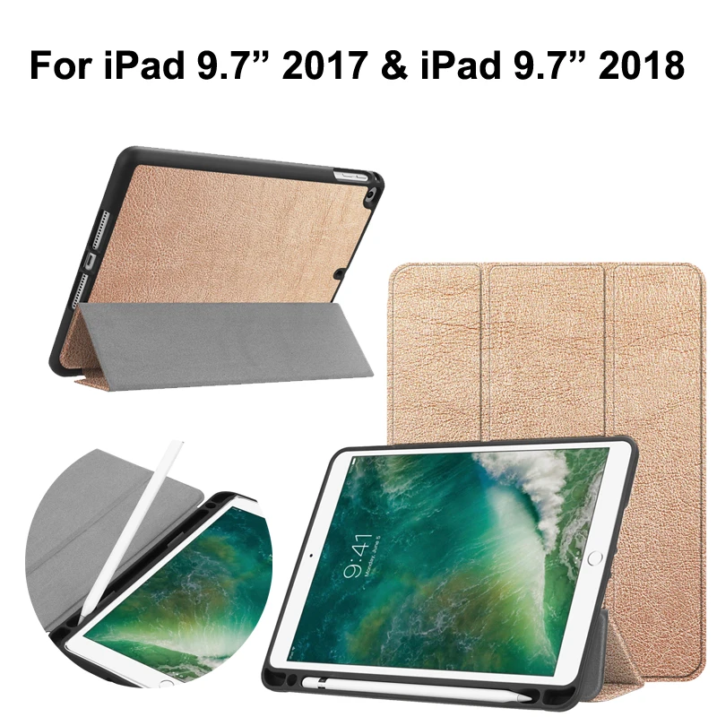 Мягкий ТПУ чехол подставка для iPad 9 7 дюйма дюйма|Чехлы планшетов и электронных