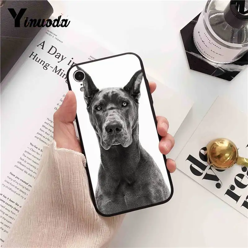 Yinuoda такса собака добермана лицевая крышка телефона для iPhone 8 7 6 6S 6plus X XS MAX 5 5S SE XR 11