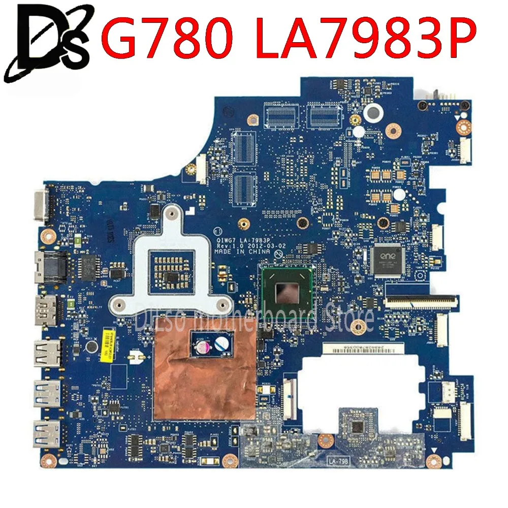 KEFU G780 LA-7983P материнская плата для lenovo G780 материнская плата для ноутбука QIWG7 LA-7983P HM76 PGA989 DDR3 Протестирована