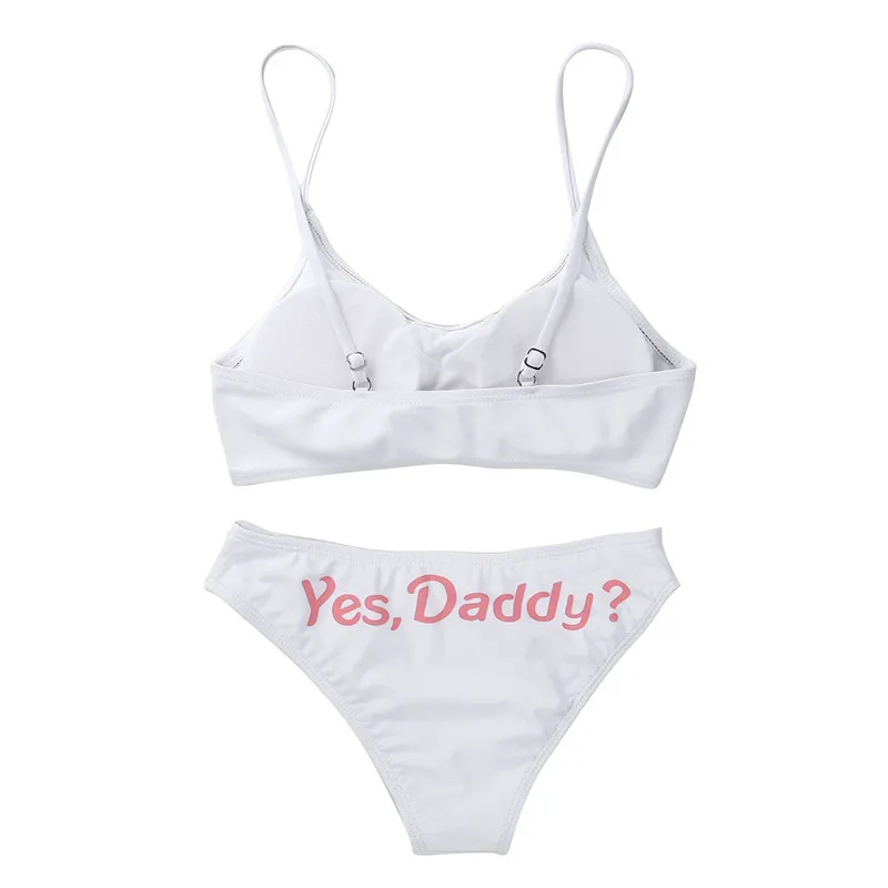 Женское белье с принтом на тонких бретельках Yes Daddy летний купальник бикини мини