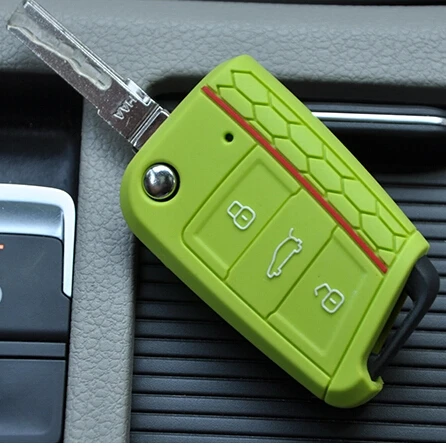 Аксессуары для стайлинга автомобилей чехол ключей силиконовый Volkswagen VW Golf 7 mk7 R20 GTI