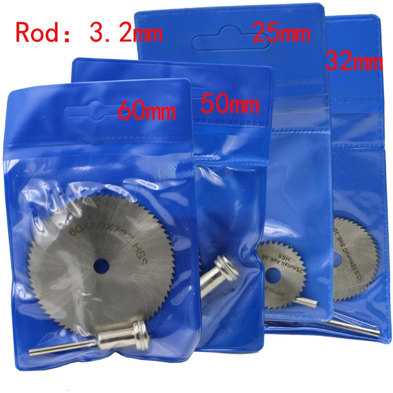 

25/32/50/60mm HSS Circular Saw Blade Rotary Tool For Dremel Metal Cutter Power Tool Set Wood Cutting Discs Drill Mandrel Cutoff
