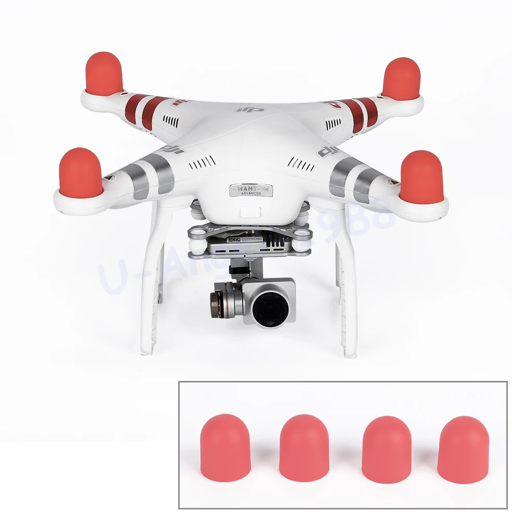 4 шт. силиконовый защитный чехол для двигателя Phantom 2/3/4 Motor 22 и 23 синий красный