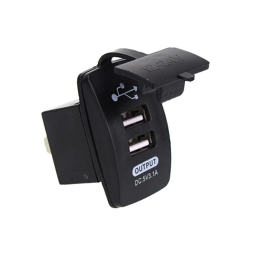 Автомобильное зарядное устройство адаптер двойной черный 2 USB порта