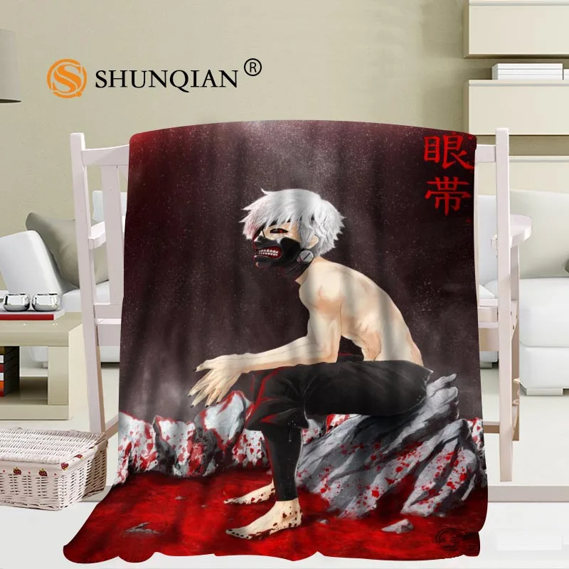 Мягкое Одеяло Из аниме Токийский Гуль размер 56x80 дюймов 50x60 40x50 A7.10|soft fleece|tokyo ghoul