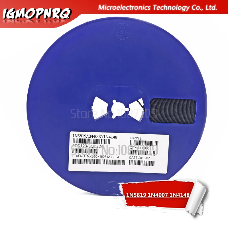 

3000 шт. 1N5819 1N4007 1N4148 SMD diode 0805 SOD-123 1N4148WS 1N5819WS B5819WS SOD123 SOD-323 1206 SOD323