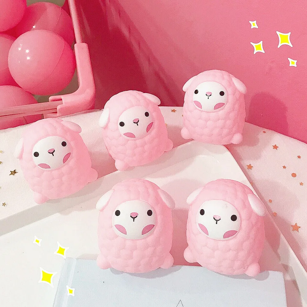 2018 новый милый розовый пародия вентиляционная игрушка маленькая овечка pinch