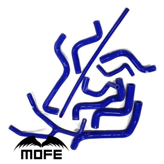 MOFE 10PCS Original Logo Heater Coolant Radiator Silicone Hose For V-W MK3 Golf 3 2.0 & Jetta 1.8 / 2.0 1992 to 1998 Blue