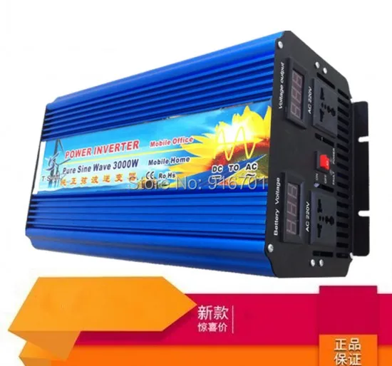 

Off grid 6000W peak 3000w Pure sine wave Solar inverter DC12V/24V/48V to AC100V/110V/120V/220V/230V/240V