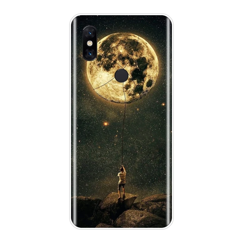 Задняя крышка для Xiaomi Mi Max 1 2 3 Звезда Луна Космос астронавт смешной силиконовый