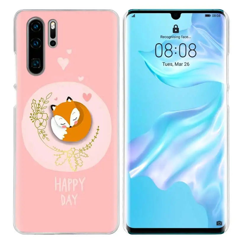 Чехол с милыми животными лиса чай для huawei P20 P30 P Smart Nova 4 3i P10 P9 P8 mate 10 20 lite Pro Mini жесткий чехол для телефона из ПК