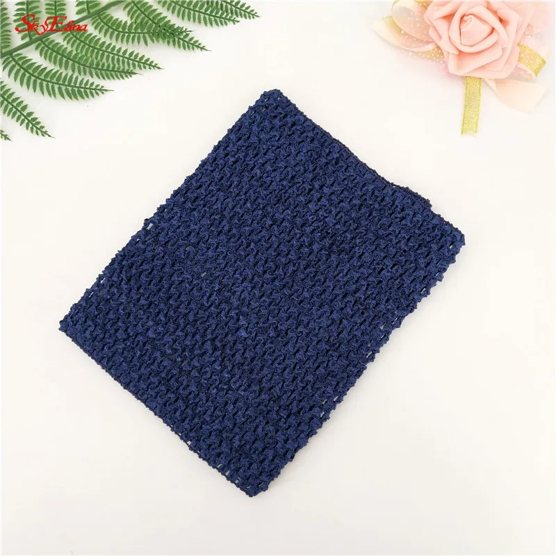 navy blue 1 шт., 20*23 см, топы с юбкой-пачкой, 9 дюймов, эластичное вязаное крючком, на груди, ручной работы, трикотажная юбка, платье, аксессуары, белый цвет, 8Z SH939 - Цвет: navy blue