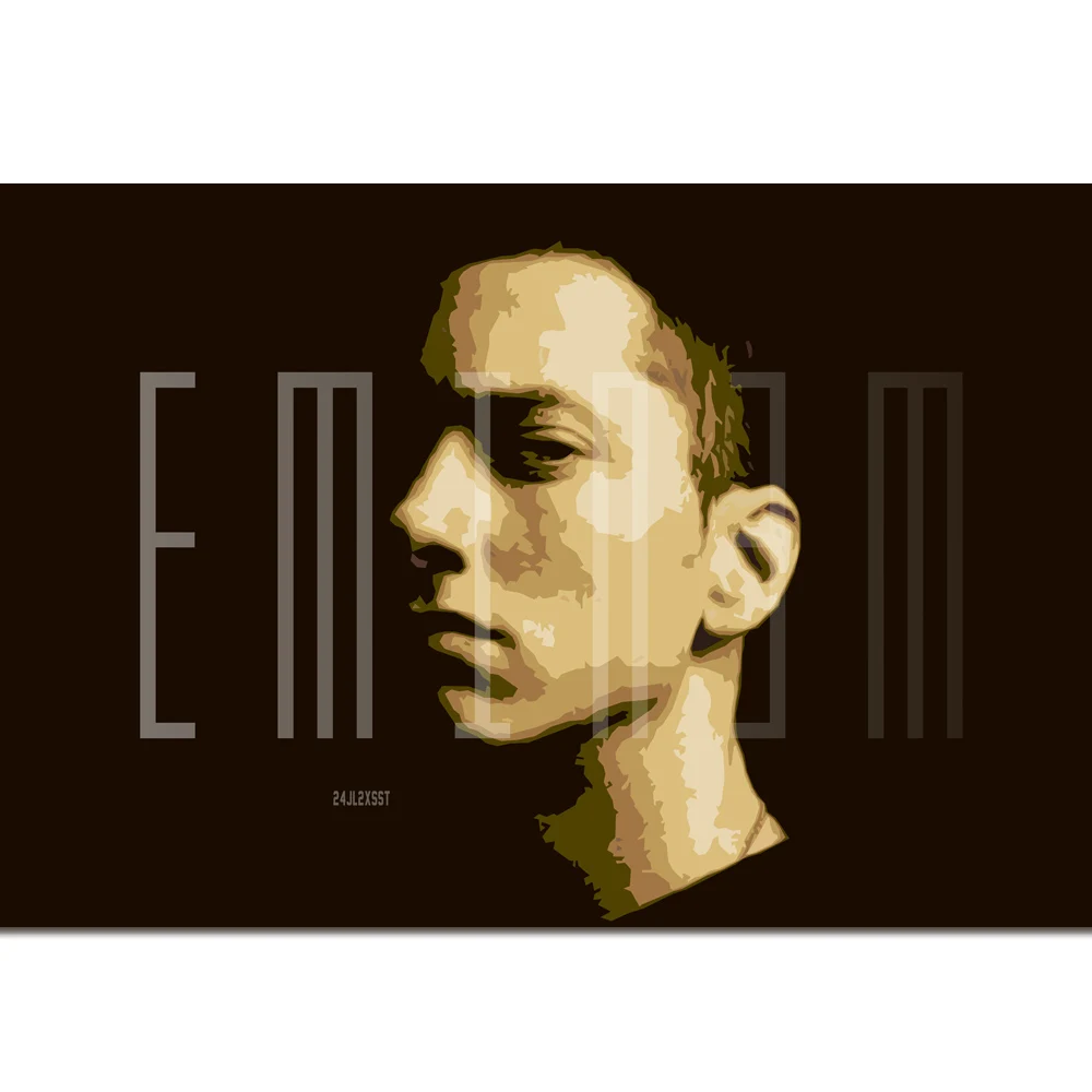 Плакат Eminem 24*36 дюймов художественная шелковая ткань принты хип хоп рэп настенные